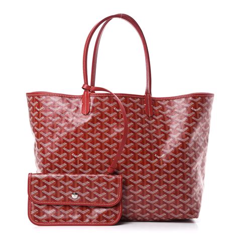 goyard red goyardine canvas saint louis pm authentic check|st louis goyardine bag.